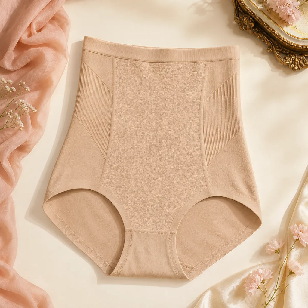 VELOURA SmoothForm High-Waist Shaper front flat lay — temporary concept image