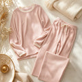 VELOURA Soft Dawn Lounge Set flat lay — temporary concept image